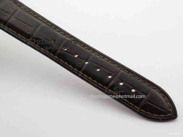 Brown On VF Date Best Cellini Dial A3165 White Strap RG Stick Markers Leather Edition 0104